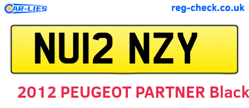 NU12NZY are the vehicle registration plates.