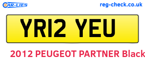 YR12YEU are the vehicle registration plates.