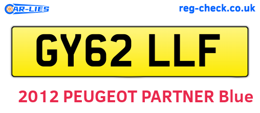 GY62LLF are the vehicle registration plates.