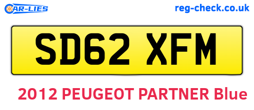 SD62XFM are the vehicle registration plates.