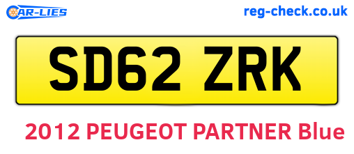 SD62ZRK are the vehicle registration plates.