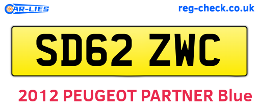 SD62ZWC are the vehicle registration plates.