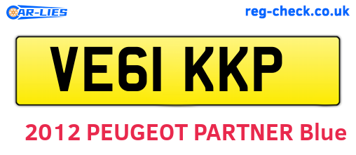 VE61KKP are the vehicle registration plates.