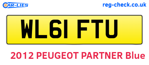 WL61FTU are the vehicle registration plates.