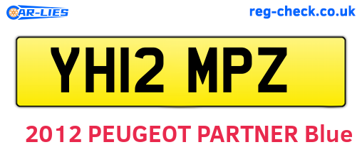YH12MPZ are the vehicle registration plates.