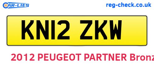 KN12ZKW are the vehicle registration plates.