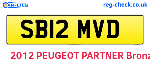 SB12MVD are the vehicle registration plates.