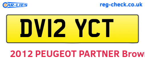 DV12YCT are the vehicle registration plates.