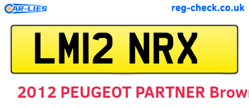 LM12NRX are the vehicle registration plates.