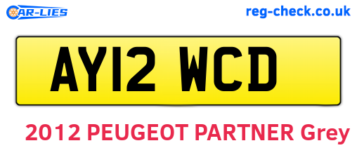 AY12WCD are the vehicle registration plates.