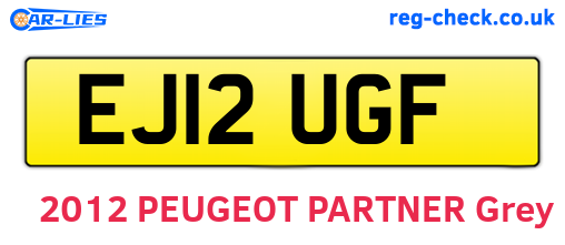 EJ12UGF are the vehicle registration plates.
