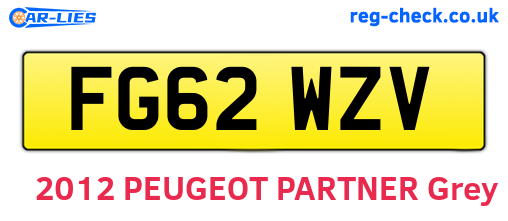 FG62WZV are the vehicle registration plates.