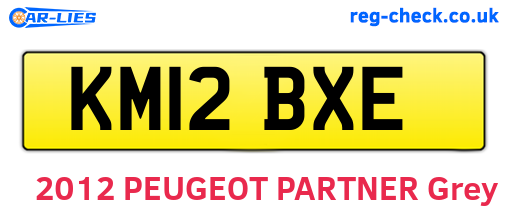 KM12BXE are the vehicle registration plates.