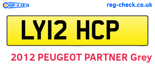 LY12HCP are the vehicle registration plates.
