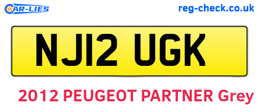 NJ12UGK are the vehicle registration plates.