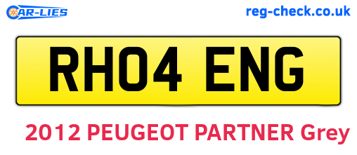 RH04ENG are the vehicle registration plates.