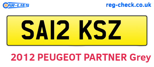 SA12KSZ are the vehicle registration plates.