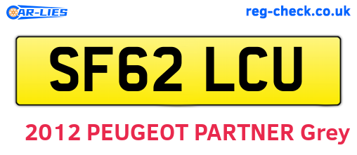 SF62LCU are the vehicle registration plates.