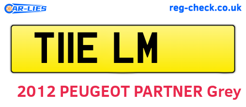 T11ELM are the vehicle registration plates.