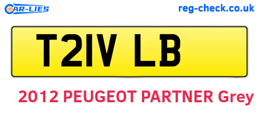 T21VLB are the vehicle registration plates.