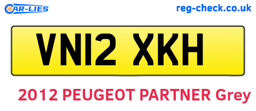 VN12XKH are the vehicle registration plates.