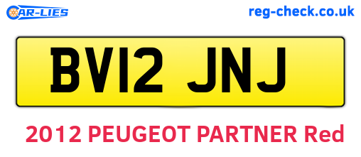 BV12JNJ are the vehicle registration plates.