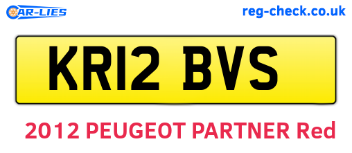 KR12BVS are the vehicle registration plates.