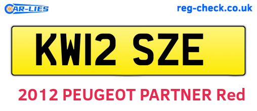 KW12SZE are the vehicle registration plates.