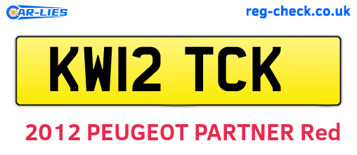 KW12TCK are the vehicle registration plates.