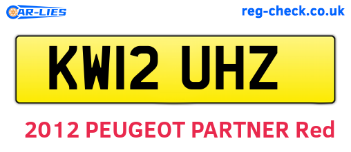 KW12UHZ are the vehicle registration plates.