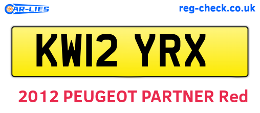 KW12YRX are the vehicle registration plates.