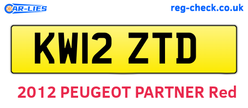 KW12ZTD are the vehicle registration plates.