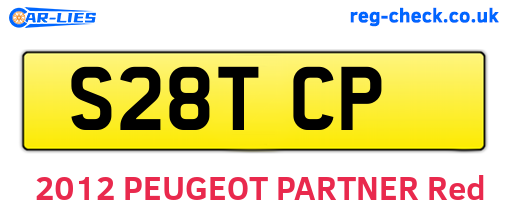 S28TCP are the vehicle registration plates.