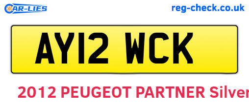 AY12WCK are the vehicle registration plates.
