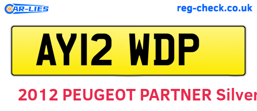 AY12WDP are the vehicle registration plates.