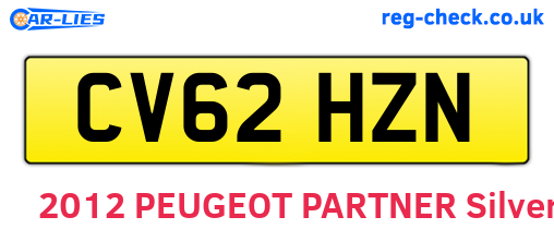 CV62HZN are the vehicle registration plates.