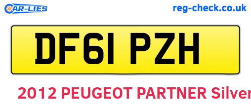 DF61PZH are the vehicle registration plates.