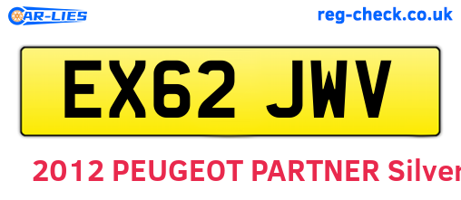 EX62JWV are the vehicle registration plates.