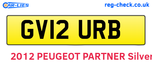 GV12URB are the vehicle registration plates.