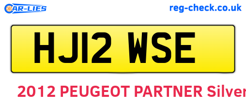 HJ12WSE are the vehicle registration plates.