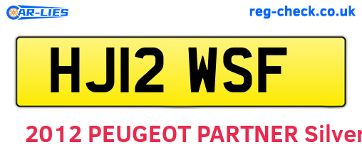 HJ12WSF are the vehicle registration plates.