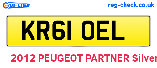 KR61OEL are the vehicle registration plates.
