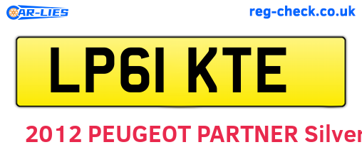 LP61KTE are the vehicle registration plates.