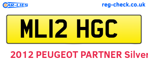 ML12HGC are the vehicle registration plates.