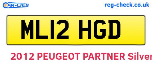 ML12HGD are the vehicle registration plates.