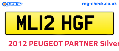ML12HGF are the vehicle registration plates.