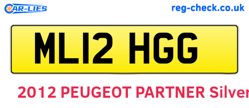 ML12HGG are the vehicle registration plates.