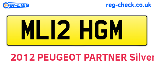 ML12HGM are the vehicle registration plates.