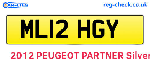 ML12HGY are the vehicle registration plates.