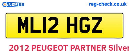 ML12HGZ are the vehicle registration plates.